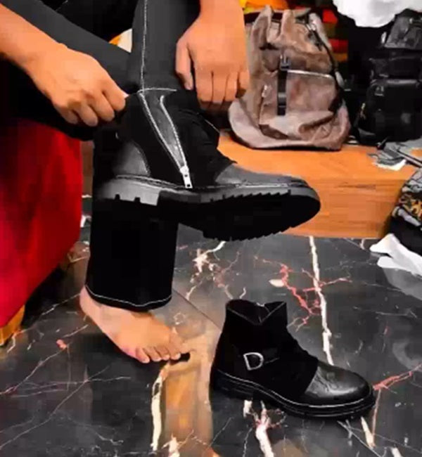 Men's Stitching Leather Boots