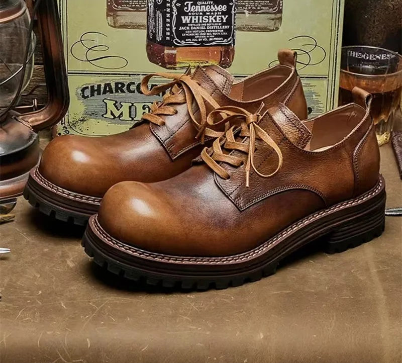 Handmade Retro Casual Derby Shoes