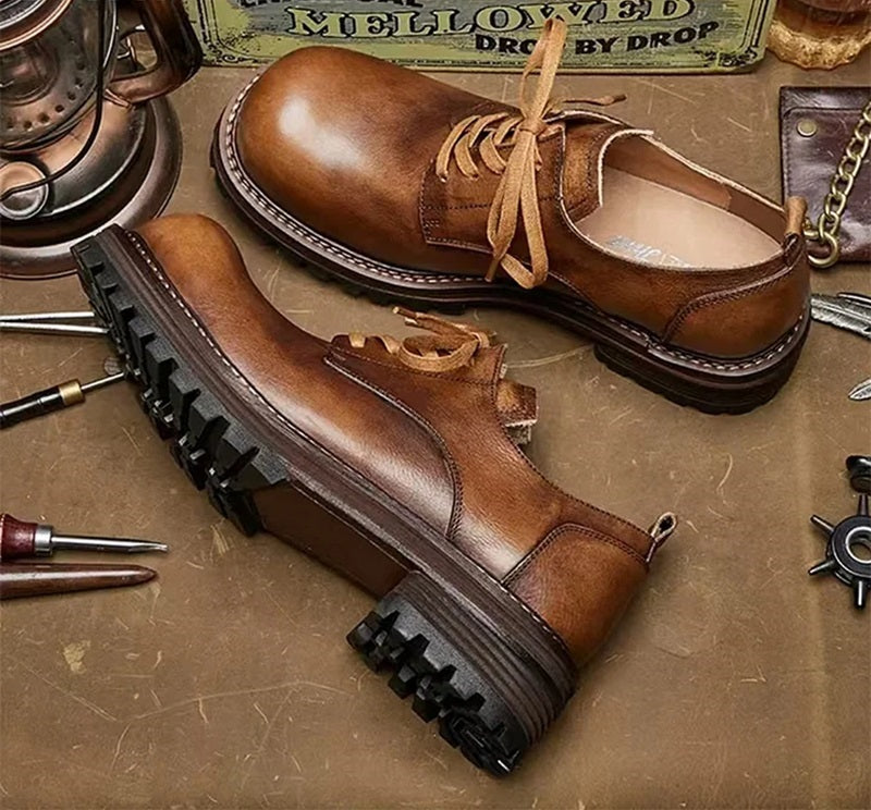 Handmade Retro Casual Derby Shoes