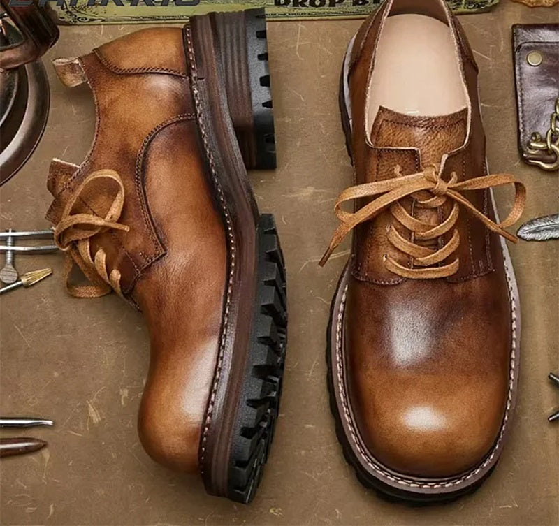 Handmade Retro Casual Derby Shoes