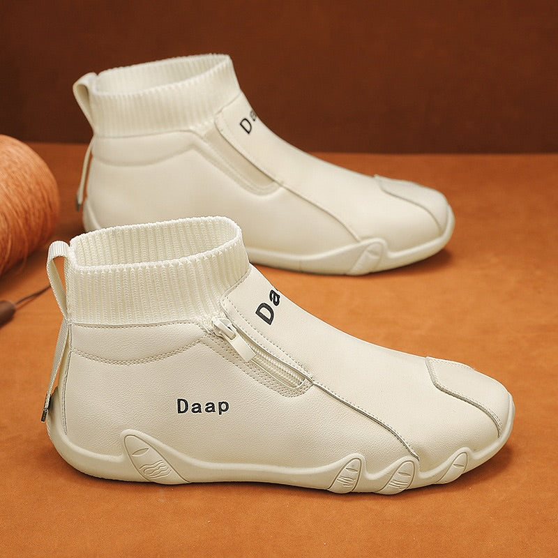 Men's Trendy High-top Outdoor Non-slip Casual Leather Sneaker