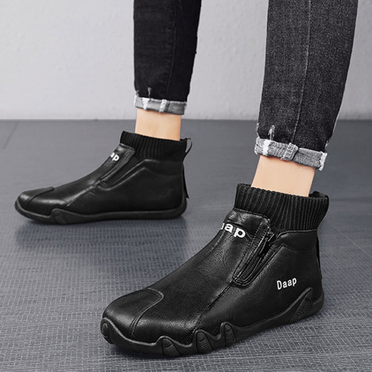 Men's Trendy High-top Outdoor Non-slip Casual Leather Sneaker