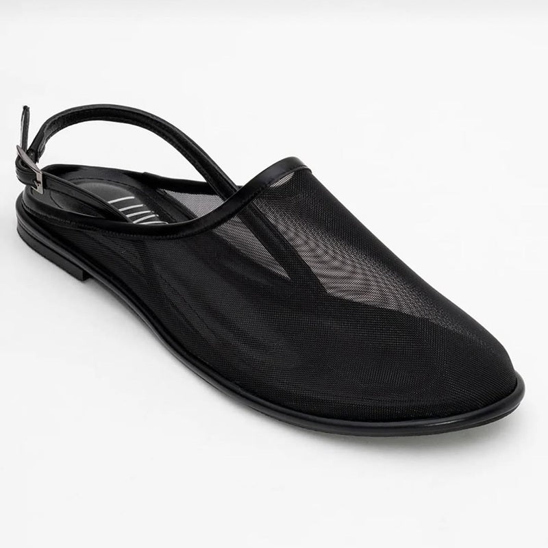 Gauze Flat Sandals