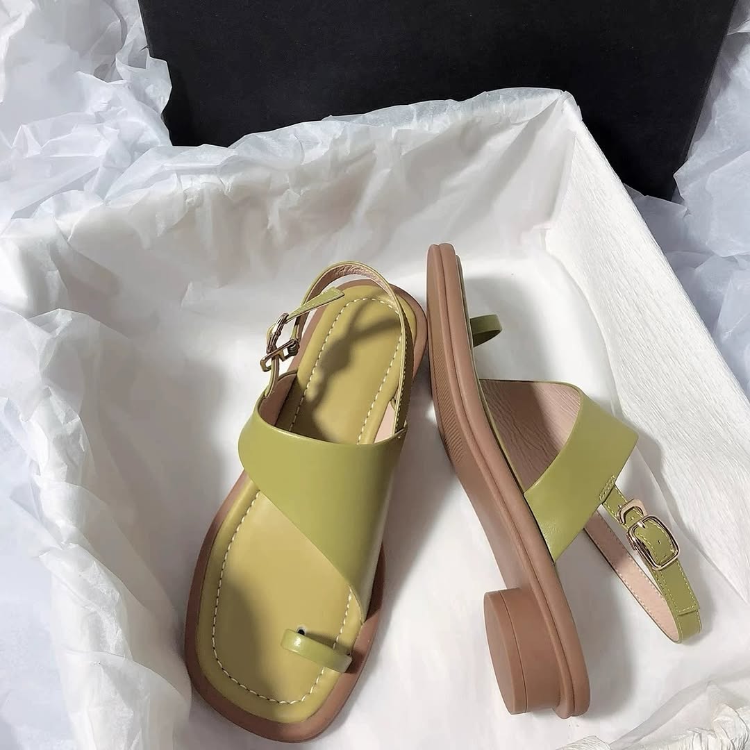 Fashion Casual Toe Low Heel Sandals