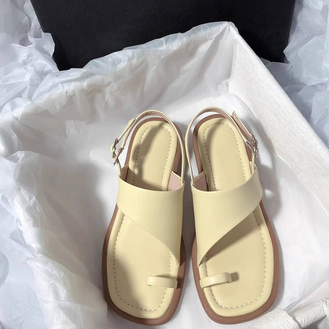 Fashion Casual Toe Low Heel Sandals