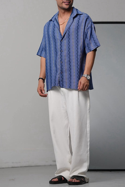 Wave Stripe Casual Shirt