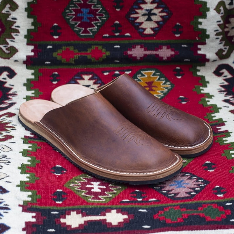 Men's Handmade Leather Slippers