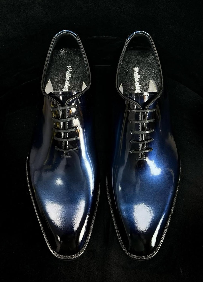 Glossy Pointed-Toe Genuine Leather Shoes