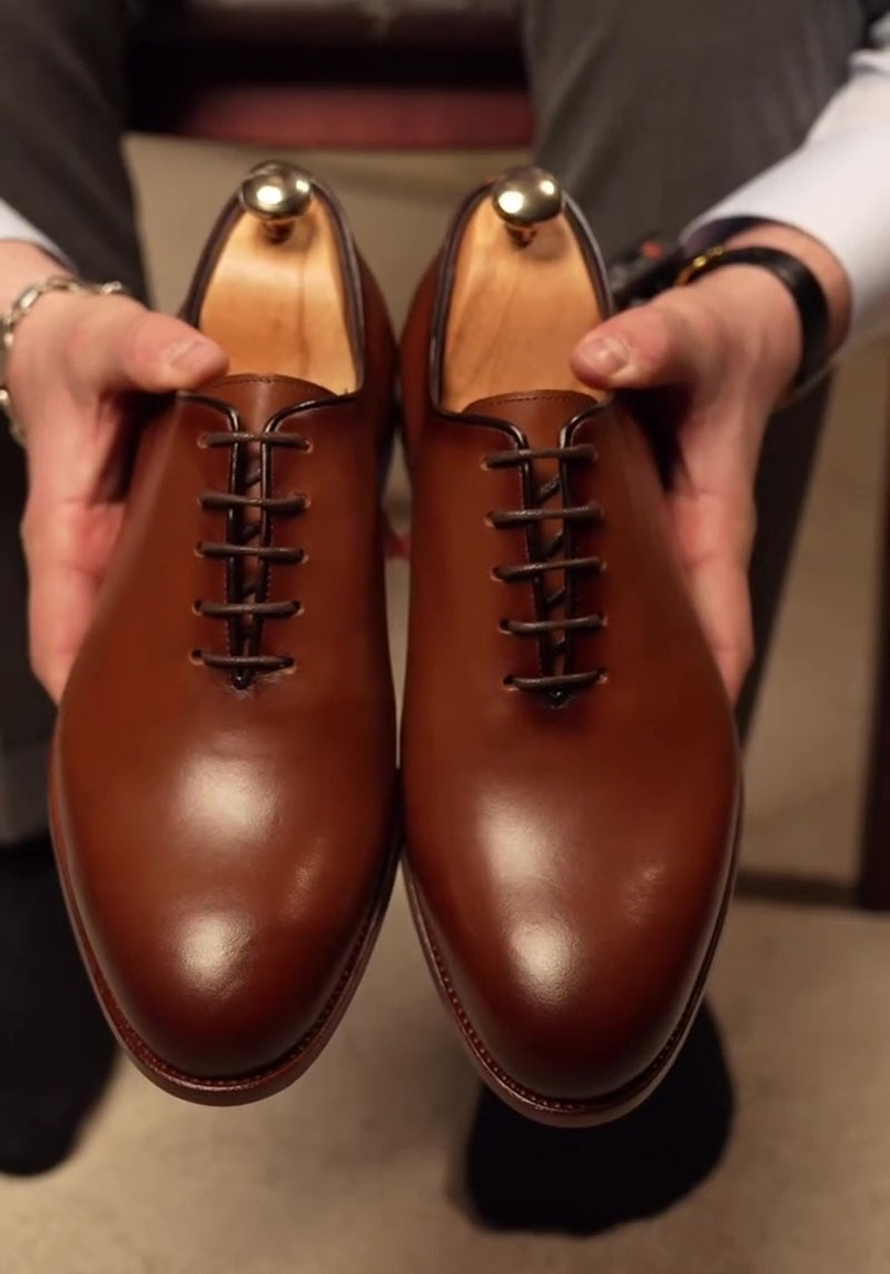 Atherton Polished Leather Oxford Shoes