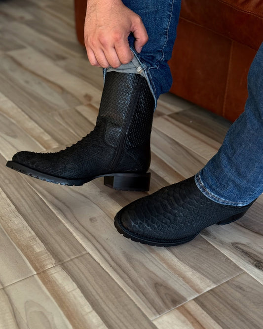 Italian Handmade Python Western Boots