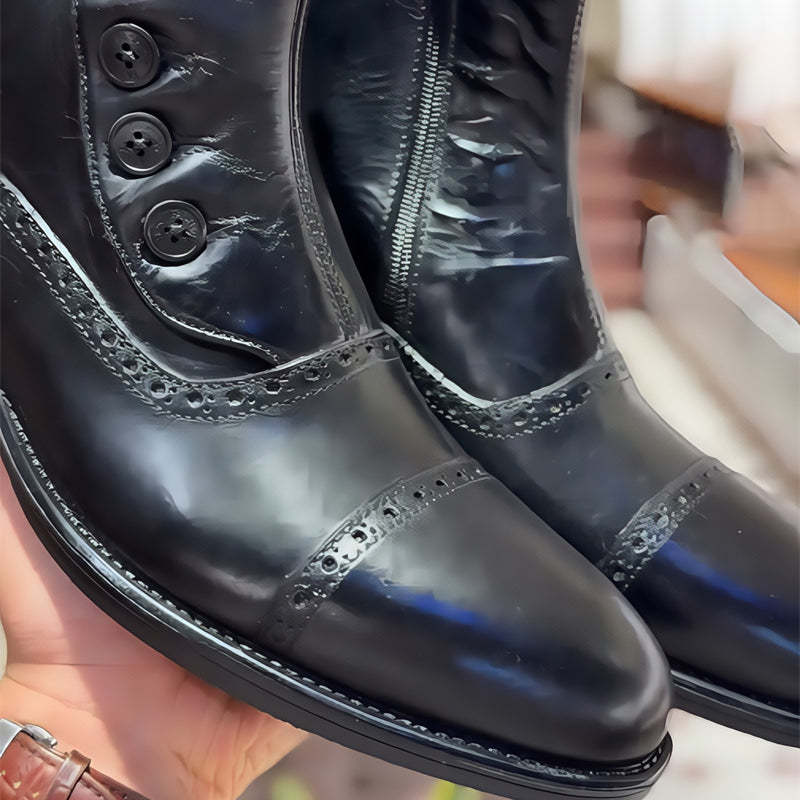 Men's Button-Detail Ankle Boots
