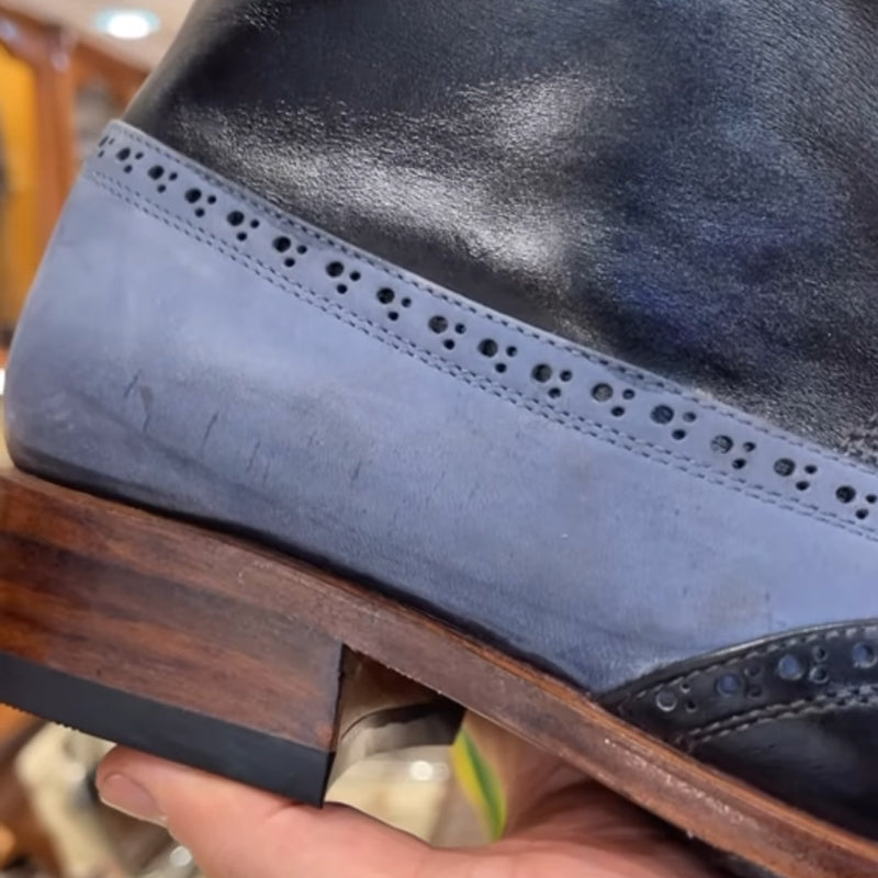 Men's Lace-Up Color Block Flat Martin Boots