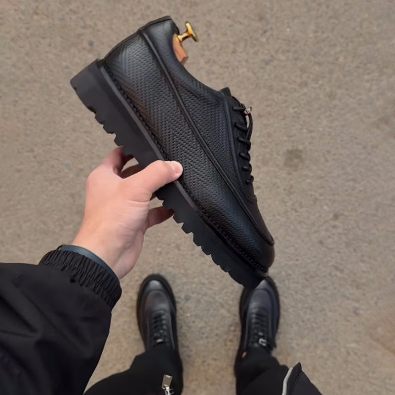 Men's Platform Lace-Up Flats