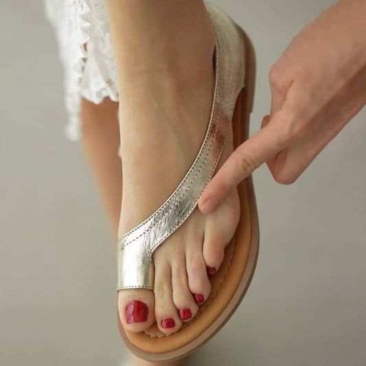 Asymmetrical Cut Flip-Flops Flat Sandals