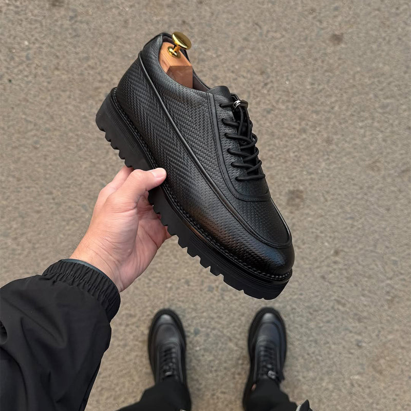 Men's Platform Lace-Up Flats