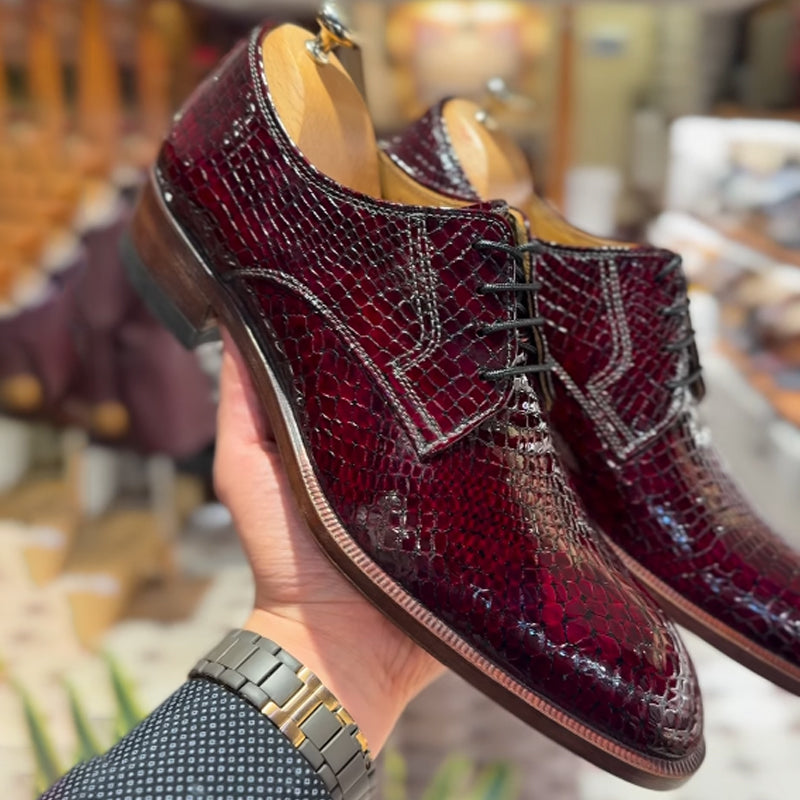 Men's Snake-toe Leather Shoes