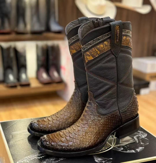 Exclusive Vintage Python Leather Knight Boots(Buy 2 Free Shipping✔️)