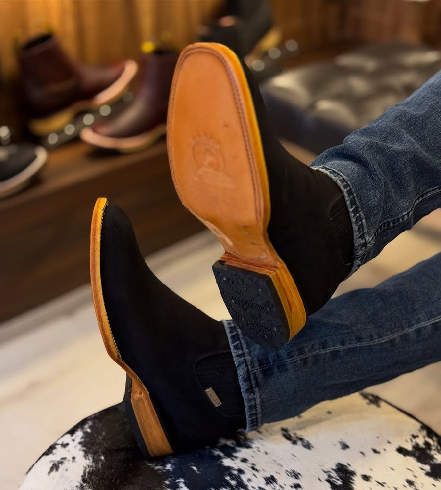Men’s Short Ankle Boots Square Toe Handcrafted Rodeo Cowboy Boots