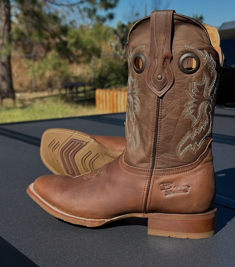 Men's Hand-embroidered Leather Knight Boots