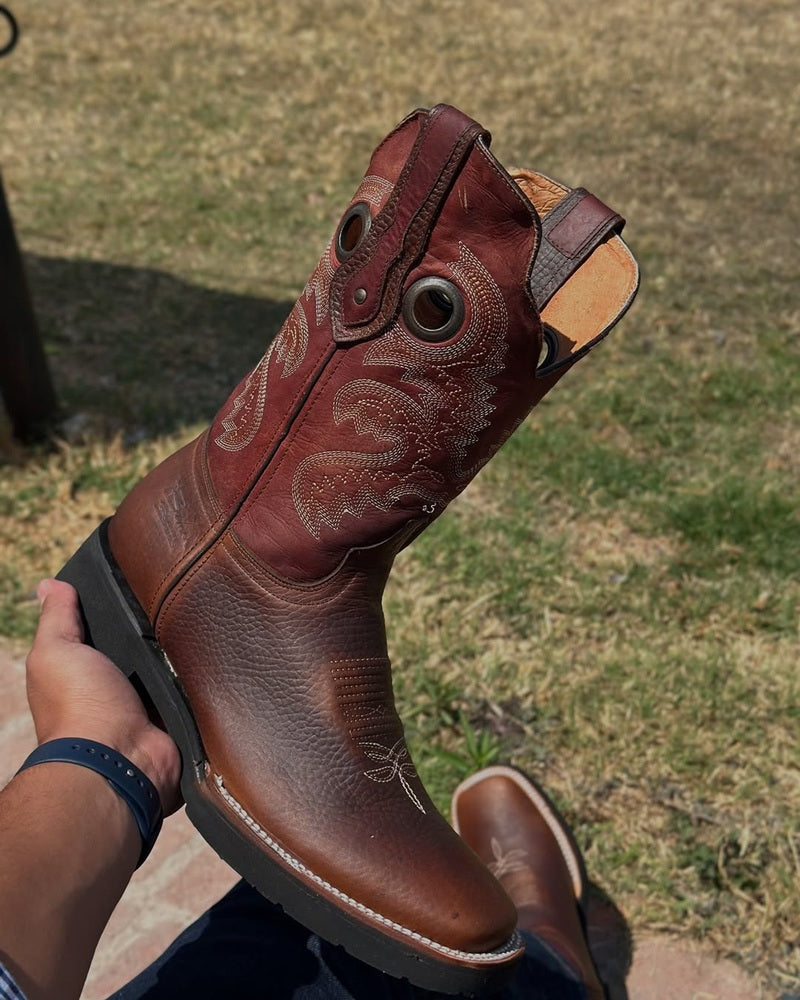 Men's Hand-embroidered Leather Knight Boots