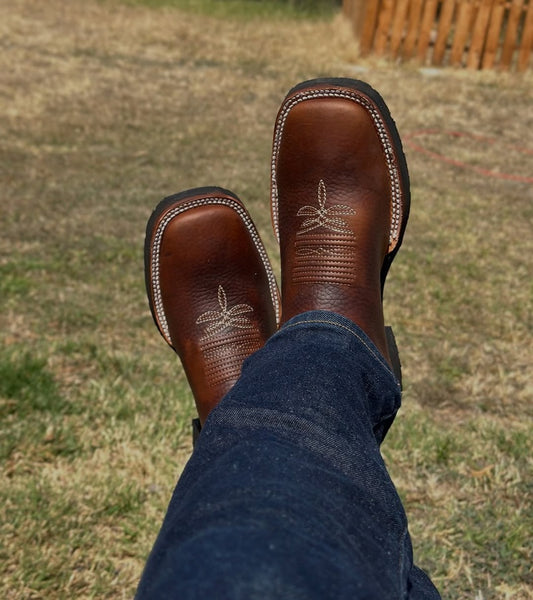 Men's Hand-embroidered Leather Knight Boots