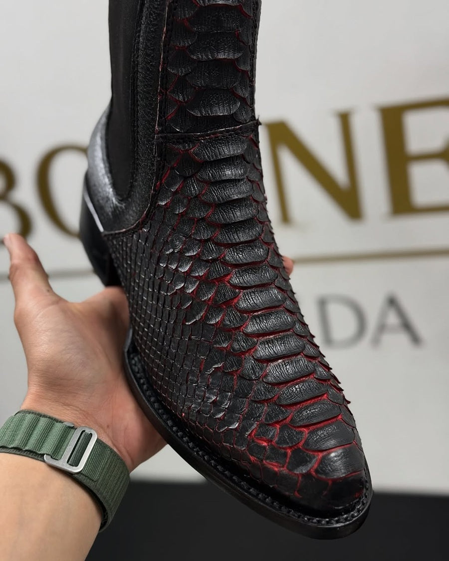 2024 Men's Classic Handmade Python Boots