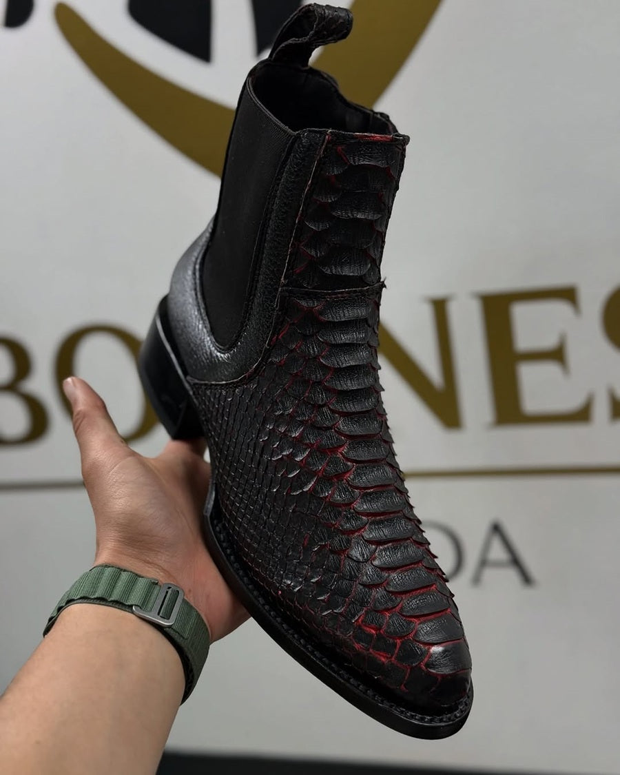 2024 Men's Classic Handmade Python Boots