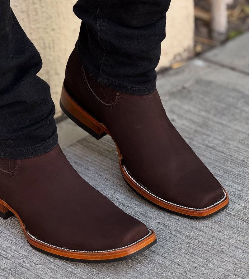 2025 Men's Suede Handmade Denim Ankle Boots