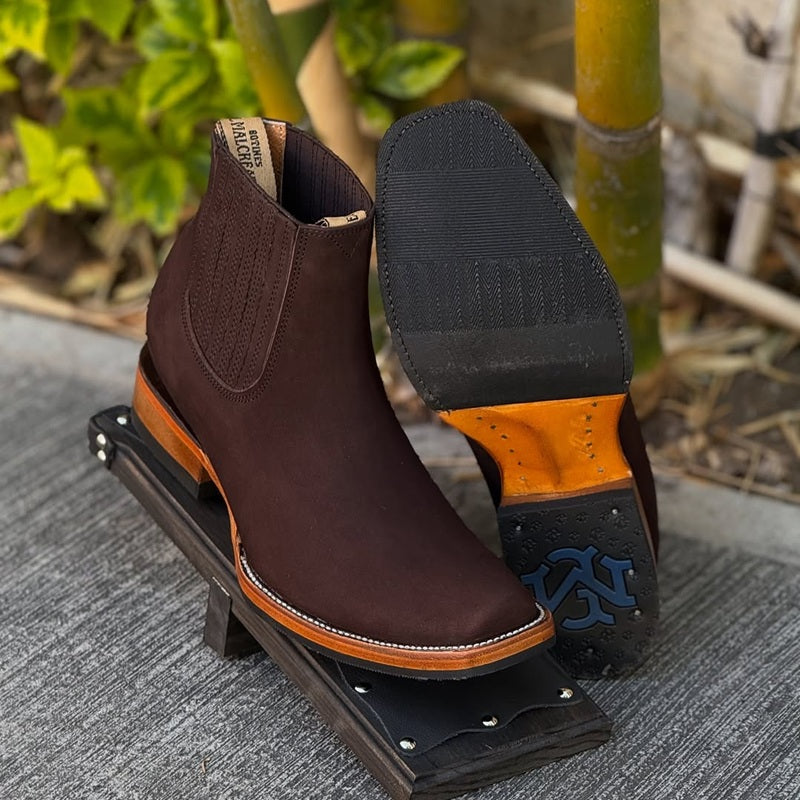 2025 Men's Suede Handmade Denim Ankle Boots