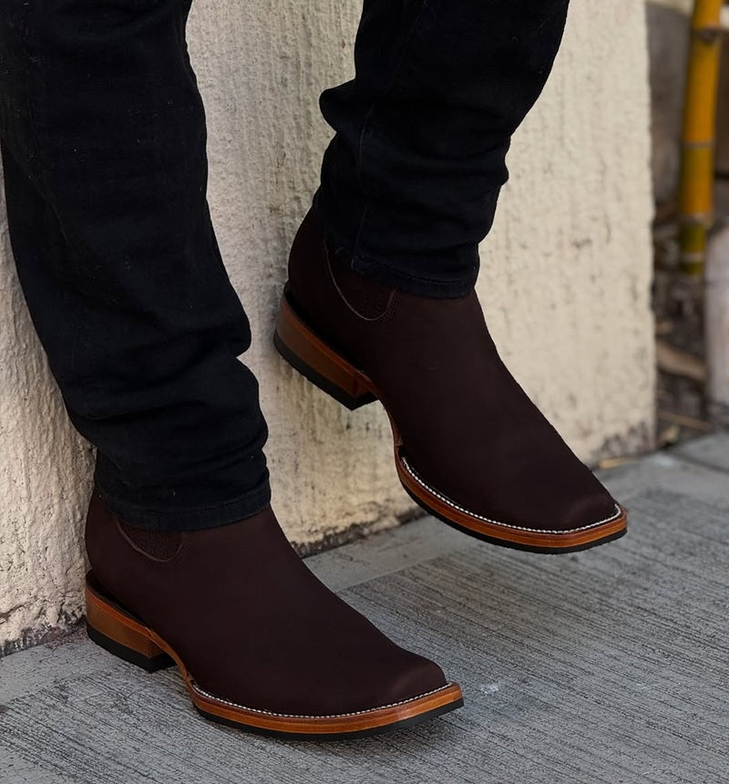 2025 Men's Suede Handmade Denim Ankle Boots