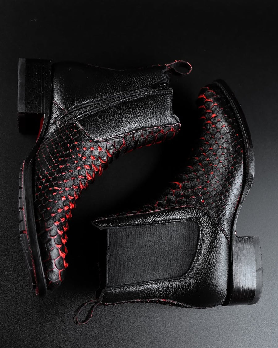 2024 Men's Classic Handmade Python Boots