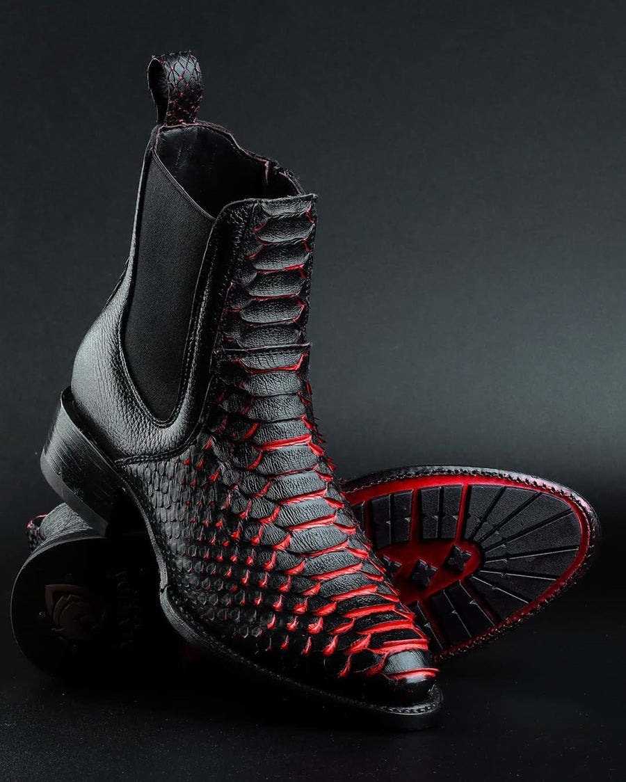 2024 Men's Classic Handmade Python Boots