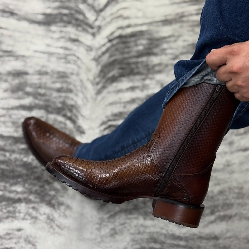 Italian Handmade Python Western Boots