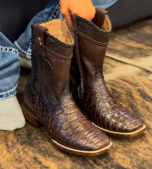 Men's Classic Woven Crocodile Cowboy Boots