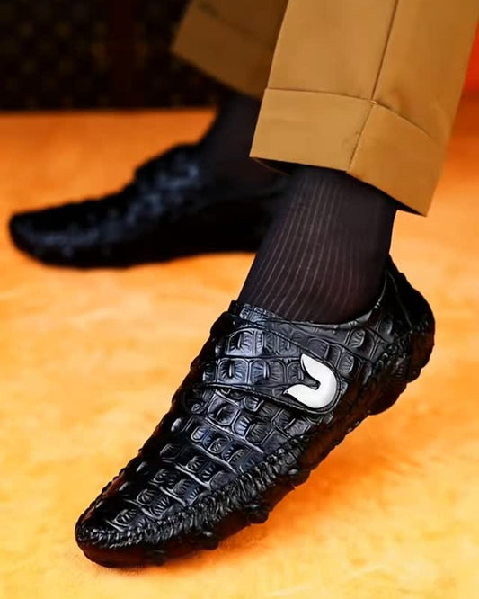 Men's Handmade Crocodile Leather Casual Shoes