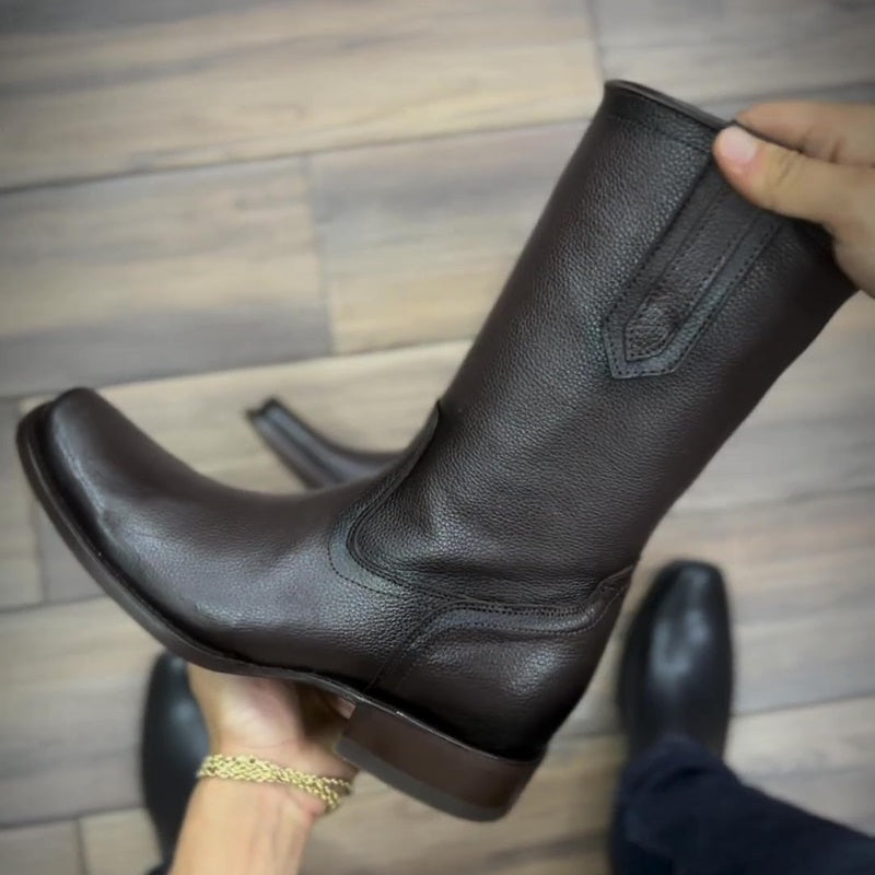 2024 Men's Leather Handmade Cowboy Boots