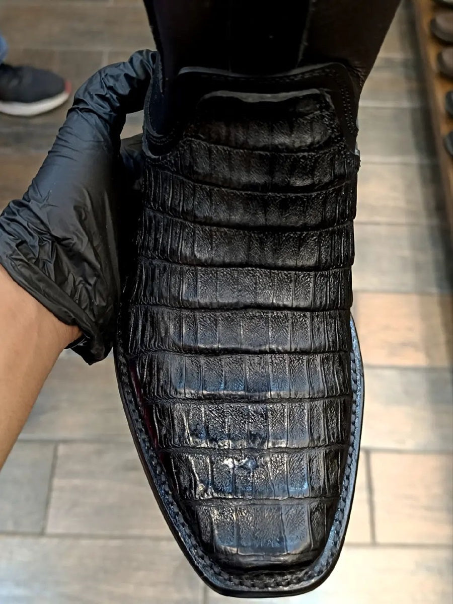 2024 Men's Crocodile Leather Ankle Boots