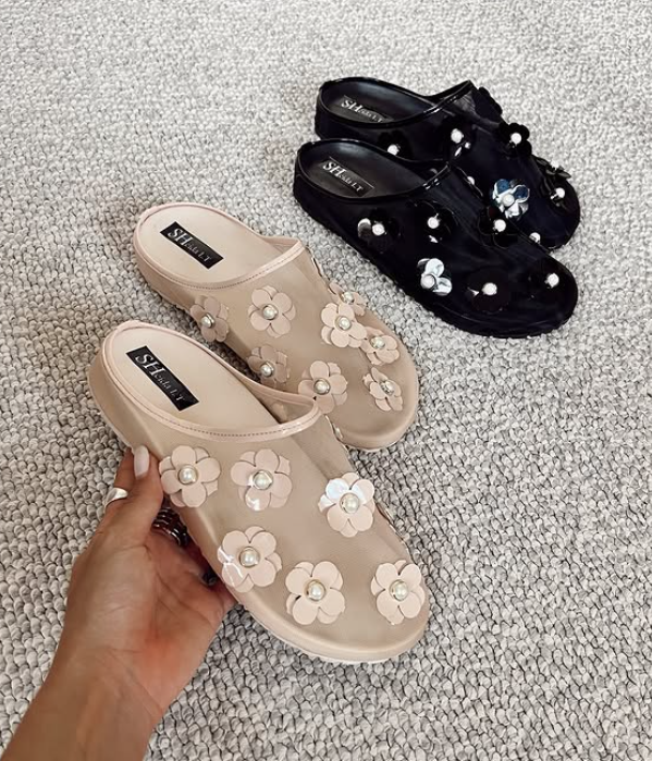 Gauze Breathable Three-dimensional Flower Sandals