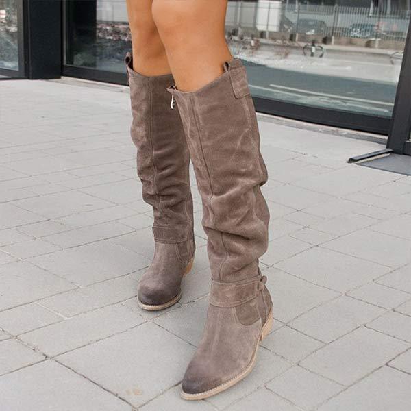 Women'S Side Zip Low Heel Fashion Boots