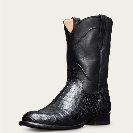 Men's Round Toe Square Heel Low Boots
