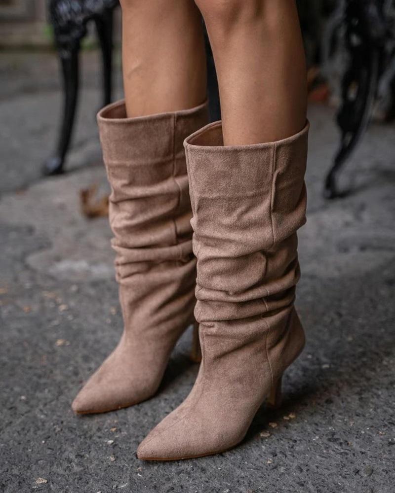 Diana Women's Suede Heeled Boots