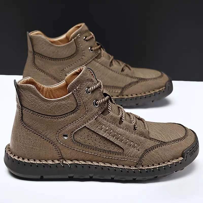 Men‘s Retro Split Leather Sneakers
