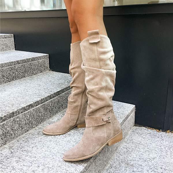 Women'S Side Zip Low Heel Fashion Boots