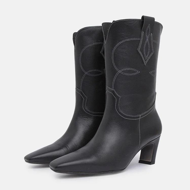 Autumn Plain Pu Elegant Boot