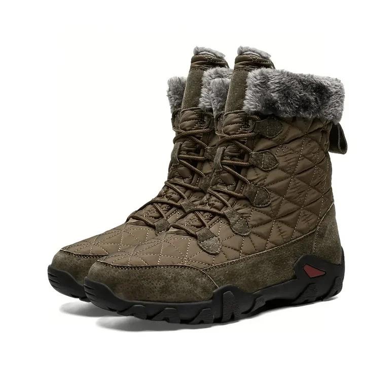 Men's Waterproof And Comfortable Fleece Snow Combat Boots