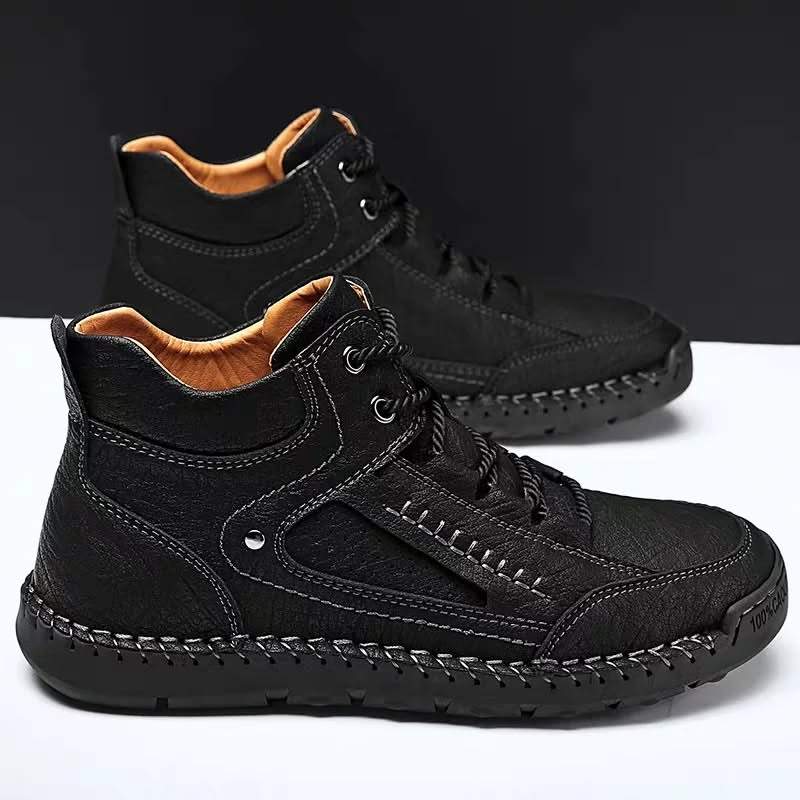 Men‘s Retro Split Leather Sneakers