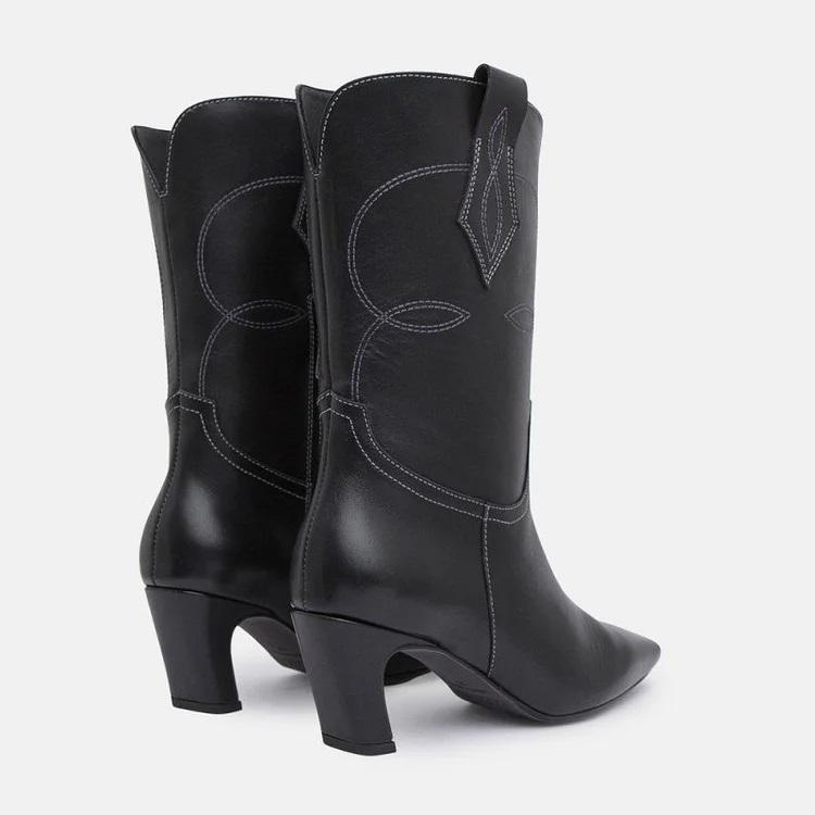 Autumn Plain Pu Elegant Boot