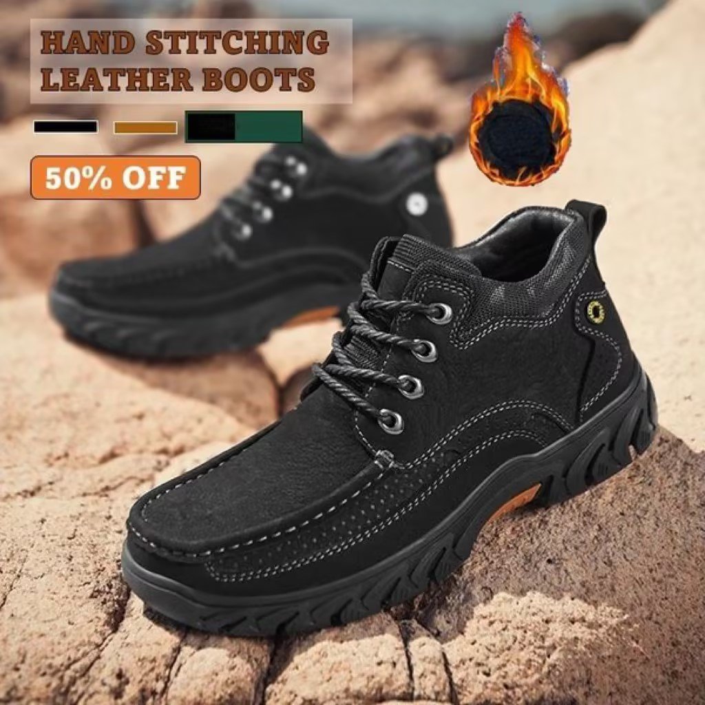 Men's Winter Plush Boots With Supporting Orthopedic Sole