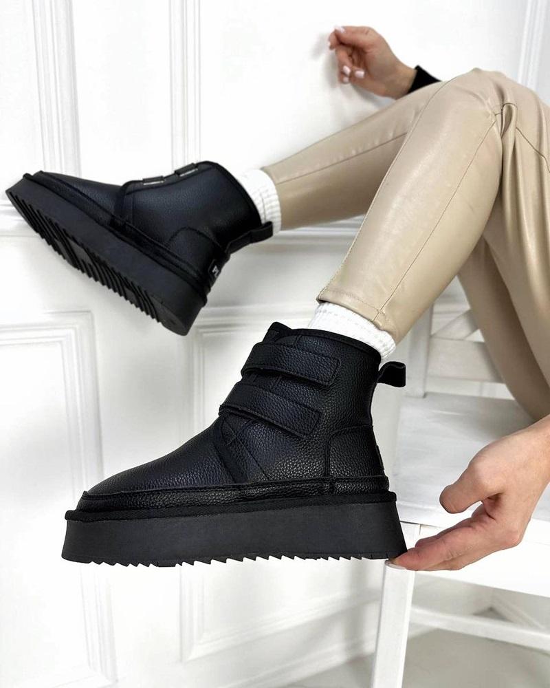 Harry Fur Inner Velcro Detailed Thick Sole Women's Boots
