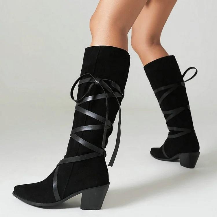 Plain Autumn Suede Casual Boot